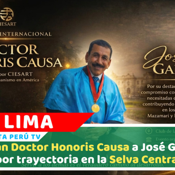 José Garboza recibe Doctor Honoris Causa por labor solidaria
