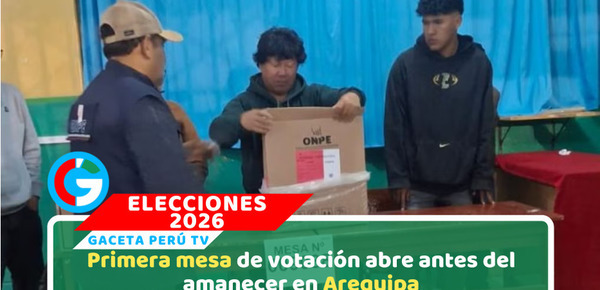 Primera mesa electoral se instala antes del amanecer en Arequipa