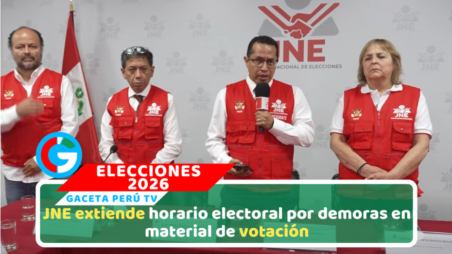 JNE amplía votación hasta las 6 p. m. nacional
