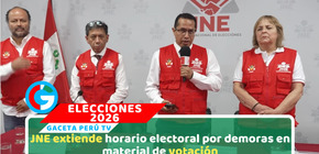 JNE amplía votación hasta las 6 p. m. nacional