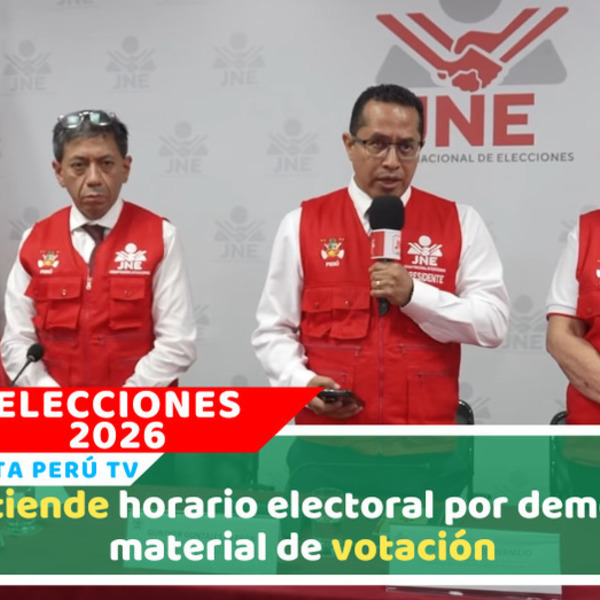 JNE amplía votación hasta las 6 p. m. nacional