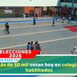 Más de 50 mil votan hoy en colegios habilitados
