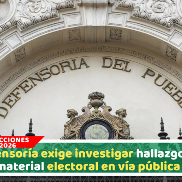 Defensoría exige investigar hallazgo de material electoral en vía pública