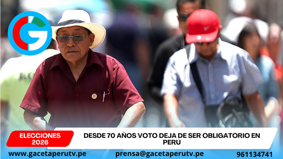 Desde 70 años voto deja de ser obligatorio en Perú