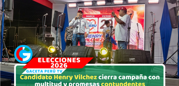 Multitud respalda cierre de campaña del candidato Henry Vilchez en Comas