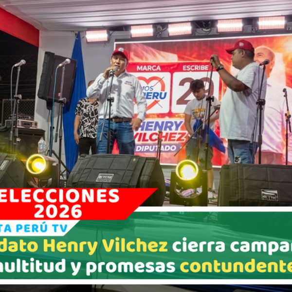 Multitud respalda cierre de campaña del candidato Henry Vilchez en Comas