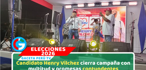 Multitud respalda cierre de campaña del candidato Henry Vilchez en Comas