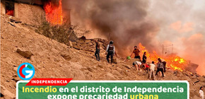 Incendio en Independencia destruye 10 viviendas