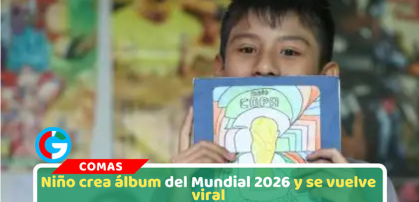 Niño crea álbum del Mundial 2026 y se vuelve viral