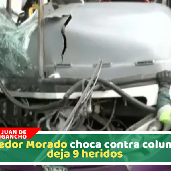 SJL: Corredor Morado choca contra columna y deja 9 heridos
