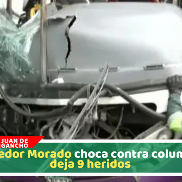SJL: Corredor Morado choca contra columna y deja 9 heridos