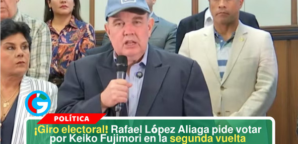 López Aliaga pide votar por Keiko Fujimori este próximo domingo