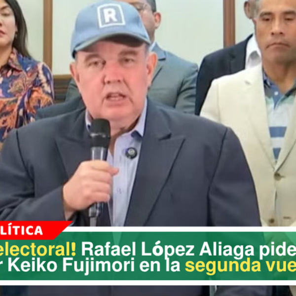 López Aliaga pide votar por Keiko Fujimori este próximo domingo