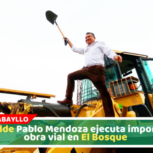 El alcalde Pablo Mendoza ejecuta importante obra vial en El Bosque