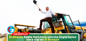 El alcalde Pablo Mendoza ejecuta importante obra vial en El Bosque