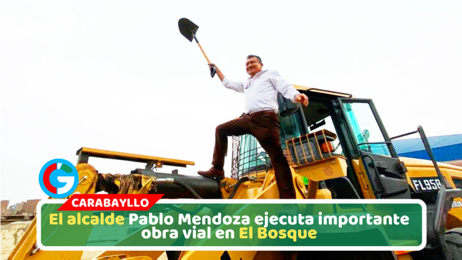 El alcalde Pablo Mendoza ejecuta importante obra vial en El Bosque
