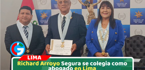 Ex regidor de Comas y conocido como “Doctor del Pueblo” obtiene colegiatura  en Colegio de Abogados de Lima