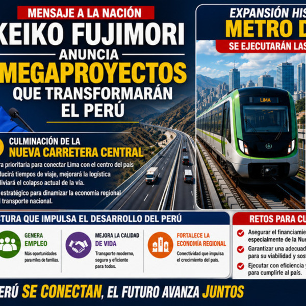 Keiko Fujimori anuncia Carretera Central y expansión del Metro de Lima