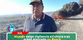 Desconocidos queman llantas en zona protegida de líneas de Nasca