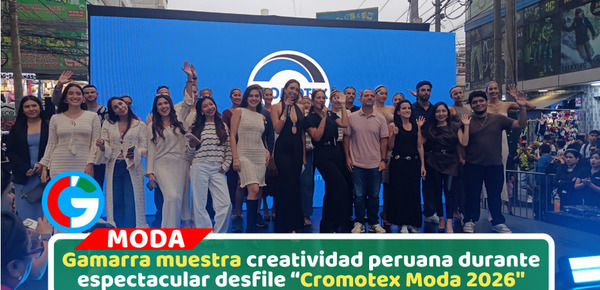 Marina Mora destaca talento de Gamarra durante desfile Cromotex Moda 2026