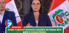 Keiko Fujimori anuncia subsidio de hasta 20% para transportistas