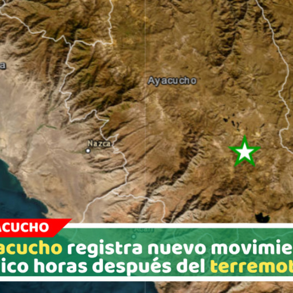 Nuevo sismo de magnitud 4.2 remeció Ayacucho tras terremoto de 7.2