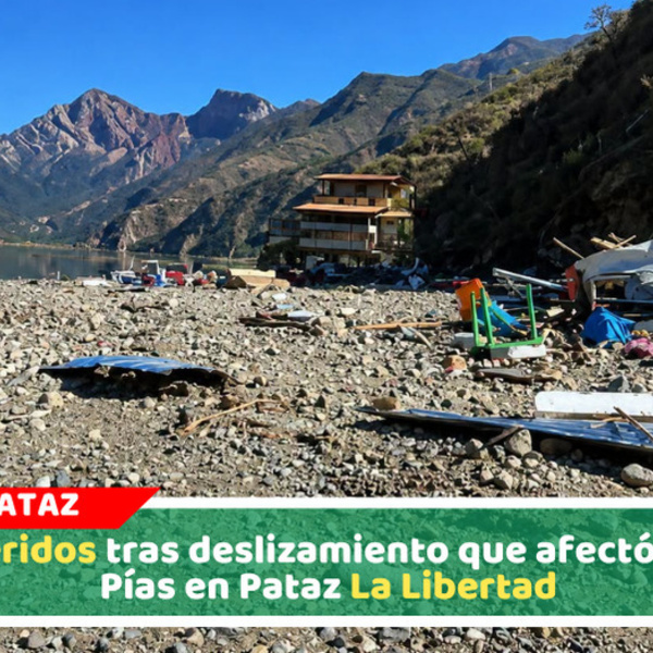 Deslizamiento en Pataz deja tres heridos y graves daños materiales en La Libertad