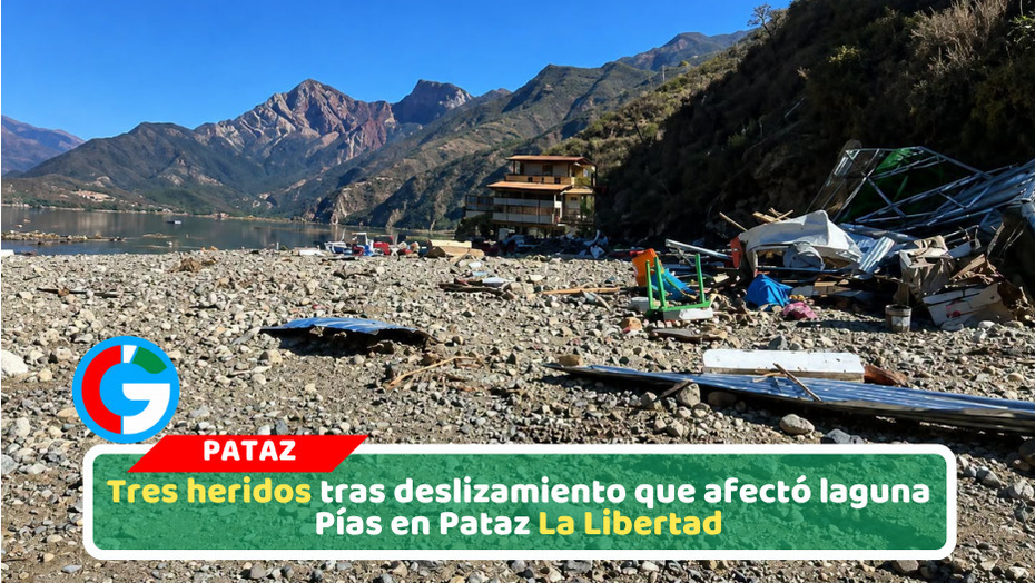 Deslizamiento en Pataz deja tres heridos y graves daños materiales en La Libertad