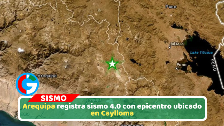 Sismo de magnitud 4.0 remeció Arequipa esta tarde sin daños