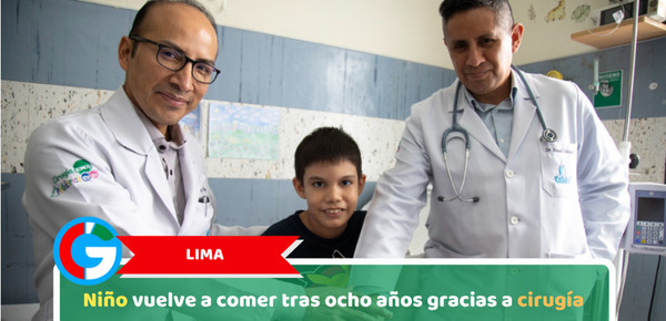 Lima, niño vuelve a comer tras ocho años gracias a cirugía