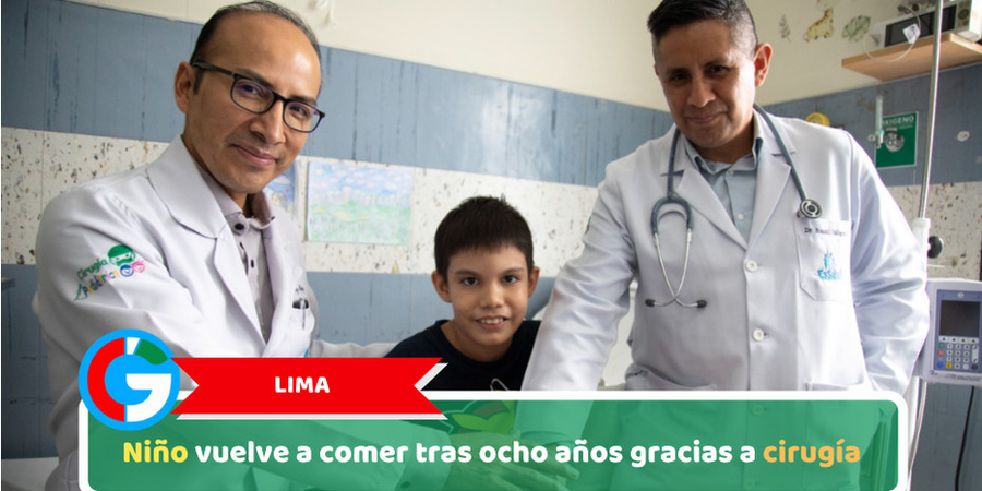 Lima, niño vuelve a comer tras ocho años gracias a cirugía
