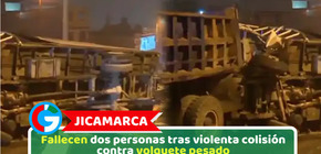 Jicamarca: Fallecen dos personas tras violenta colisión contra volquete pesado