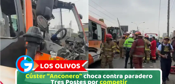 Los Olivos: Cúster “Anconero” choca contra paradero Tres Postes por competir
