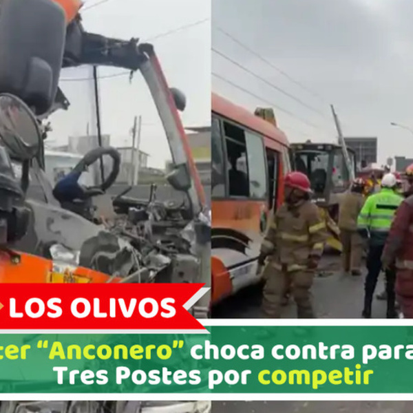 Los Olivos: Cúster “Anconero” choca contra paradero Tres Postes por competir