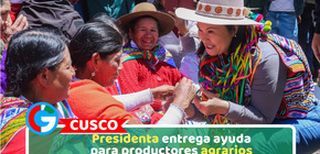 Cusco: Presidenta entregará ayuda hacia productores agrarios