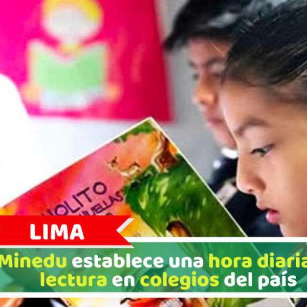 Minedu establece una hora diaria de lectura en colegios del país