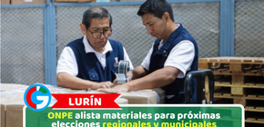 Lurín: ONPE alista materiales para próximas elecciones regionales y municipales