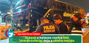Ataque a balazos contra bus interprovincial deja a chofer herido