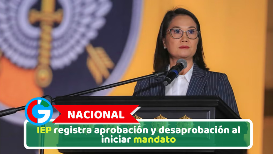 Nacional: IEP registra aprobación y desaprobación al iniciar mandato