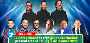 Exintegrantes de tres grupos caribeños presentarán la “Trilogía de la Salsa 90’s”