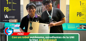Con un robot autónomo, estudiantes de la UNI brillan en Guayaquil