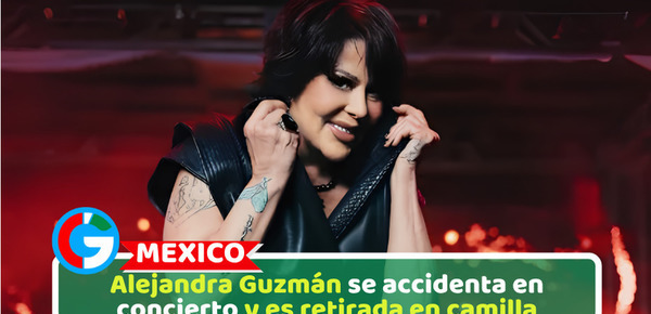 Alejandra Guzmán se accidenta en concierto y es retirada en camilla