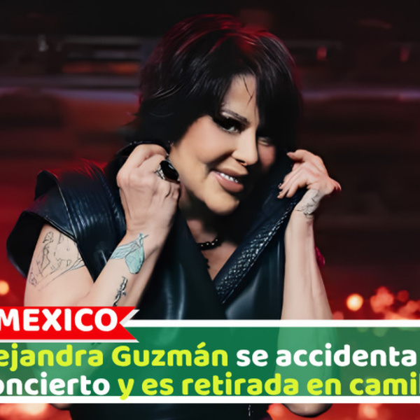 Alejandra Guzmán se accidenta en concierto y es retirada en camilla