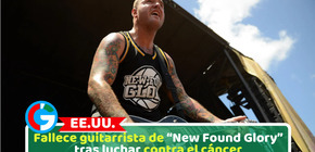 Fallece guitarrista de “New Found Glory” tras luchar contra el cáncer