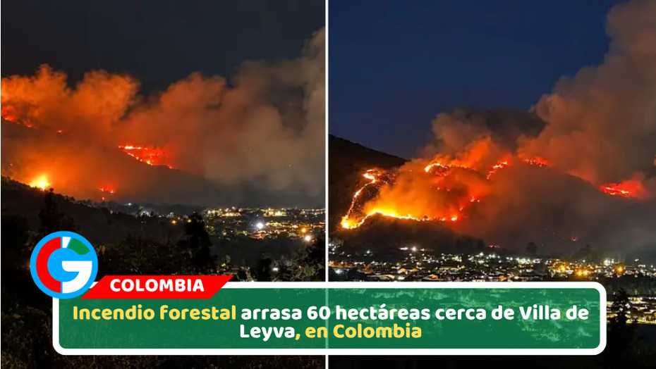 Incendio forestal arrasa 60 hectáreas cerca de Villa de Leyva, en Colombia
