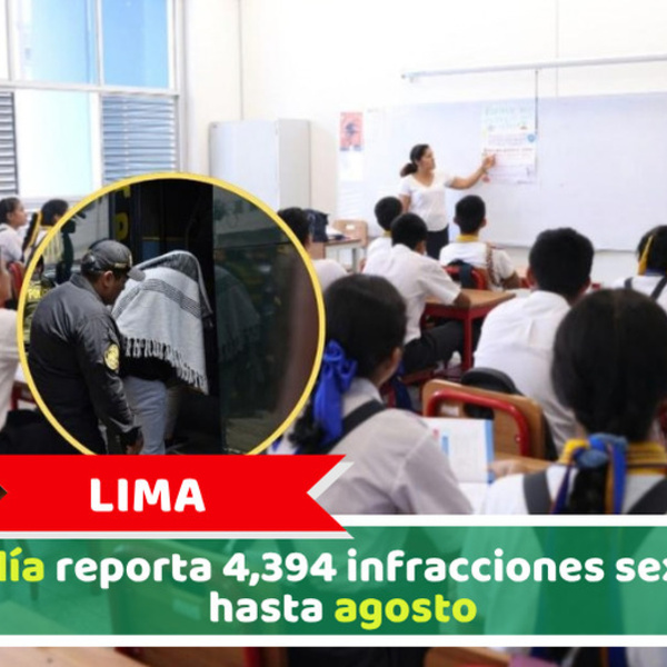 Lima: Fiscalía reporta 4,394 infracciones sexuales hasta agosto