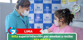 Lima: Niña supera infección por amebas y recibe alta médica