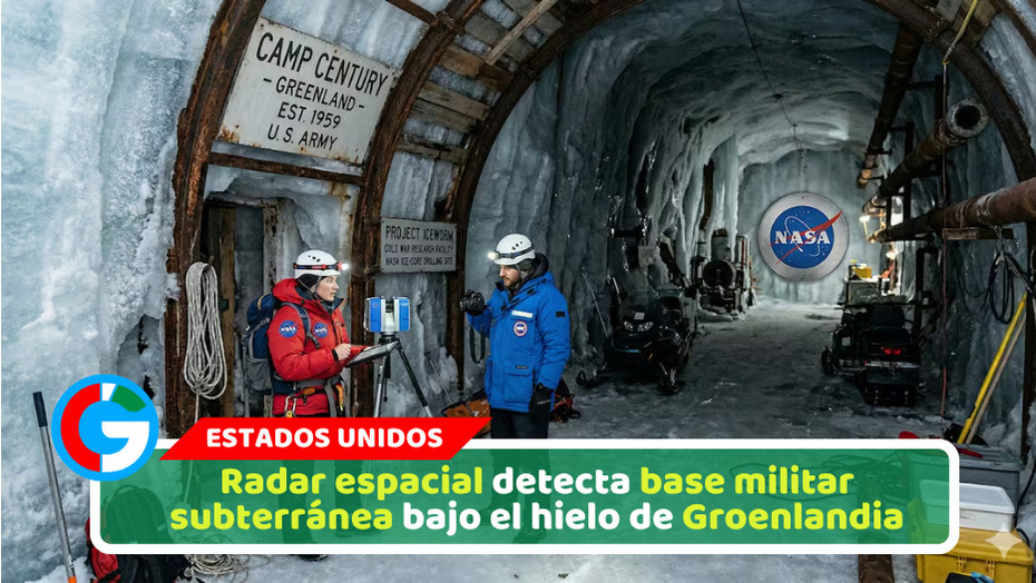 Radar espacial detecta base militar subterránea bajo el hielo de Groenlandia