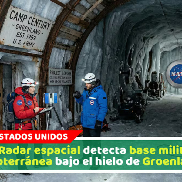 Radar espacial detecta base militar subterránea bajo el hielo de Groenlandia