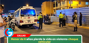 Menor de 6 años pierde la vida en violento choque vehicular